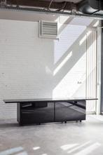 'Sheraton' dressoir door Giotto Stoppino, lak zwart, Huis en Inrichting, Ophalen, Overige materialen, Gebruikt, 200 cm of meer