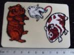 ruit sticker knaagdieren muis hamster marmot cavia vintage, Zo goed als nieuw, Dier en Natuur, Verzenden