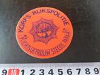 sticker Korps Rijkspolitie Politie Oranje embleem AD063 *, Overige typen, Zo goed als nieuw, Verzenden