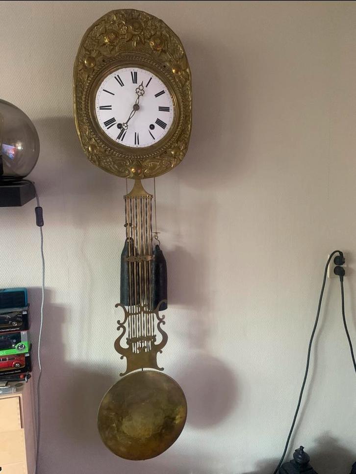 Mooie grote klok met zware gewichten, Antiek en Kunst, Antiek | Klokken, Ophalen