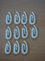 11 kunststof gordijn haken 2,5 cm, Ophalen of Verzenden, Gebruikt, Minder dan 50 cm, Minder dan 100 cm