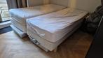 2x 1 persoons bed 220cm lang (IKEA), inclusief matras, Ophalen, Gebruikt, Wit, Tweepersoons