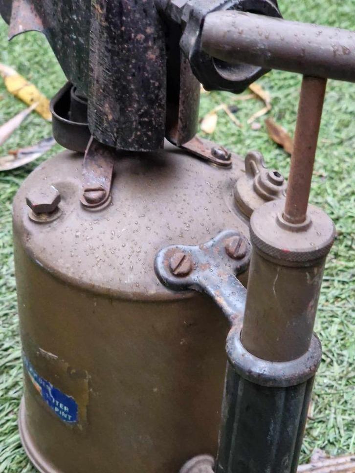 Vintage Max Sievert Zweedse koperen blowlamp (brocante), Antiek en Kunst, Antiek | Lampen, Ophalen of Verzenden