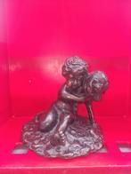 Kind met hond brons, Antiek en Kunst, Ophalen of Verzenden