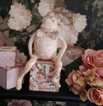 Mooie brocante wattenpop Kikker met hoedje, Ophalen of Verzenden