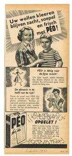 Péo - Advertentie uit Tijdschrift 1950, Verzamelen, Ophalen of Verzenden, Gebruikt