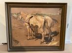 George Hendrik Breitner - Twee witte paarden - litho, Ophalen of Verzenden