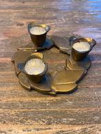 Vintage messing kerstkrans kandelaar, Ophalen of Verzenden, Gebruikt