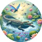 LF2387 icing frosting krokodil 20cm eetbare taart print, Ophalen of Verzenden, Nieuw, Taarten, Bakvorm