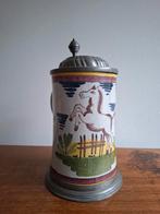 Prachtige oude bierstein pul, Ophalen of Verzenden