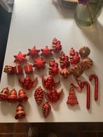 Rode kerstversiering kerstballen, Diversen, Kerst, Ophalen of Verzenden, Zo goed als nieuw