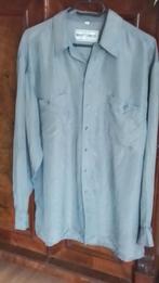 Echte zijde , silk . Grijs overhemd L, Kleding | Heren, Overhemden, Ophalen of Verzenden, Zo goed als nieuw, Halswijdte 41/42 (L)