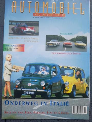 Automobiel Klassiek nov ‘98 –Fiat 600 – Ferrari – Alfa Romeo beschikbaar voor biedingen