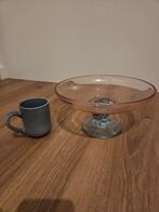 Taartplateau en blauw koffiekopje, Ophalen of Verzenden, Nieuw