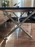 Industriële Eettafel met Steigerbuis Onderstel, Ophalen, Gebruikt, 50 tot 100 cm, Vijf personen of meer