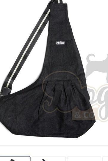 Dogs&Co draagtas Hond - Denim Zwart - Hondentas 64x45 cm, Dieren en Toebehoren, Honden-accessoires, Zo goed als nieuw, Ophalen of Verzenden
