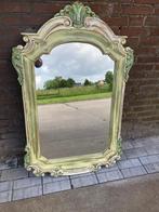 Grote brocante spiegel in houten lijst, Ophalen