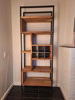 Industriële boekenkast met wijnrek, Ophalen, Met plank(en), 50 tot 100 cm, Zo goed als nieuw