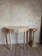 Sidetable met zuil, Huis en Inrichting, Tafels | Sidetables, Ophalen, Gebruikt, Minder dan 50 cm, Minder dan 25 cm