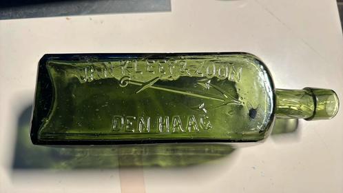 Bodemvondst 1860 fles van kleef & zoon den Haag, Antiek en Kunst, Antiek | Glas en Kristal, Ophalen of Verzenden