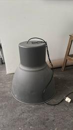Vintage Metalen Grijze lamp, Ophalen, Gebruikt, Metaal, Minder dan 50 cm