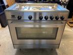 Smeg gasfornuis + oven 90cm, Ophalen, Gebruikt, 60 cm of meer, Gas