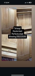 Massief Eiken Kleerkast 120x210x60cm, Huis en Inrichting, Kasten | Kledingkasten, 100 tot 150 cm, 200 cm of meer, Eikenhout, Ophalen of Verzenden