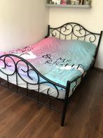 bed 140x200, Huis en Inrichting, Ophalen, Gebruikt, Zwart, Tweepersoons