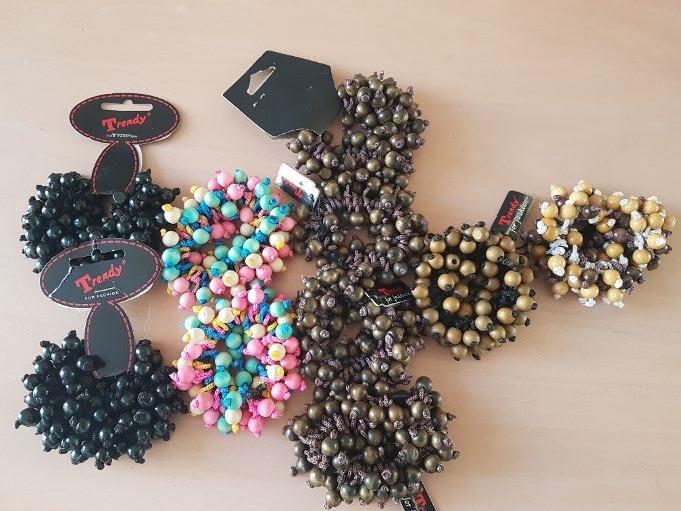 Nieuw! Bohemian boho festival houten kraal elastieken., Verzenden, Nieuw, Haarspeld