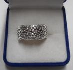 Zilveren modernist ring maat 17 nr.1424, Verzenden, Zo goed als nieuw, 17 tot 18, Dame