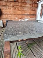 Tuin/Terras Tafel - Stenen Blad, Metalen Frame, Huis en Inrichting, Tafels | Salontafels, Ophalen, Gebruikt, 50 tot 100 cm, Vierkant