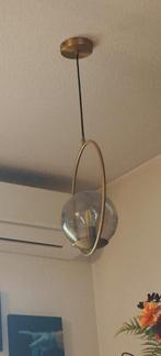 2x Hanglamp lorin , messing met rookglas, Ophalen, Zo goed als nieuw, Metaal, Modern
