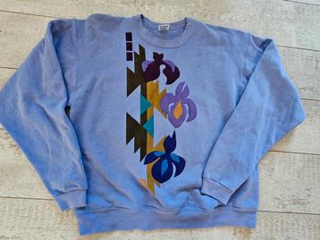 Vintage Paarse Fleece Trui maat L beschikbaar voor biedingen