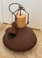 Industriële roestig metalen hanglamp, Ophalen, Zo goed als nieuw, Metaal, 50 tot 75 cm