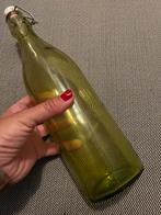 Fles / vaas met kurk geel, Huis en Inrichting, Ophalen of Verzenden, Zo goed als nieuw, Geel, Minder dan 50 cm
