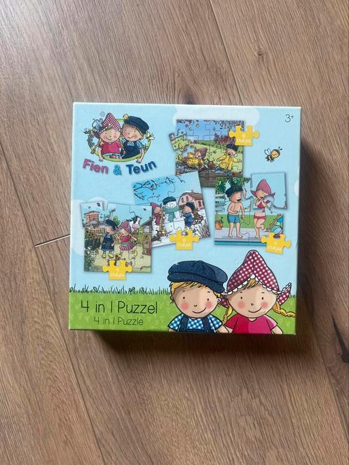 Fien & Teun puzzel 4 in 1, Kinderen en Baby's, Speelgoed | Kinderpuzzels, Zo goed als nieuw, 2 tot 4 jaar, 10 tot 50 stukjes, Ophalen of Verzenden