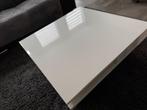Salontafel wit hoogglans 100cm, Huis en Inrichting, Ophalen, Kunststof, Vierkant, Zo goed als nieuw