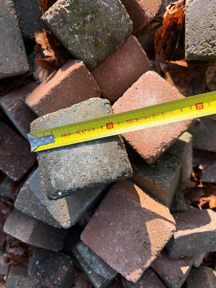 Betonklinkers Tambours bont 10.5x10.5x6 - 10m2 - Gratis, Tuin en Terras, Tegels en Klinkers, Gebruikt, Klinkers, Beton, 10 m² of meer