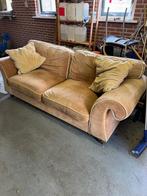 Bruine tweezitsbank 240 cm breed, Ophalen, Gebruikt, Tweepersoons, 75 tot 100 cm