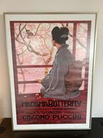 Vintage reclameposter met lijst ‘Madama Butterfly’, Verzamelen, Posters, Met lijst, Reclame, Gebruikt, Ophalen of Verzenden