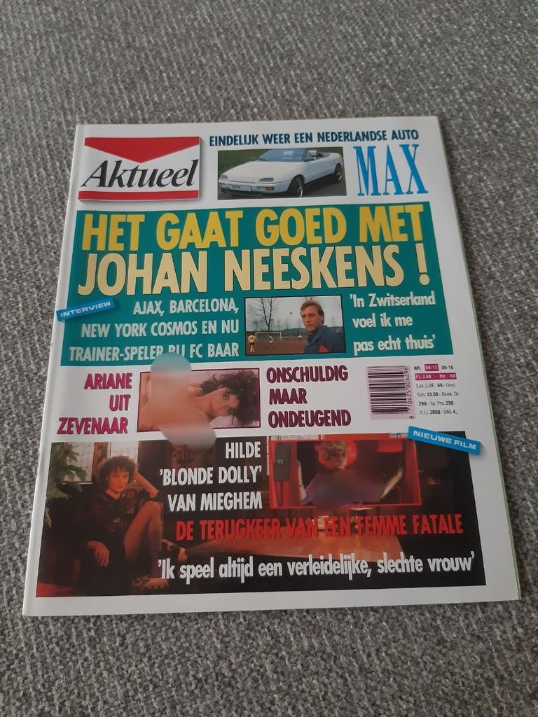 11.Aktueel 1989. Johan Neeskens. Hilde van Mieghem. Jan Reke, Ophalen of Verzenden