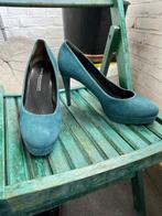 Supermooie Suede Highheels petrol Maat 7, Kleding | Dames, Schoenen, Blauw, Ophalen of Verzenden, Zo goed als nieuw, Schoenen met hoge hakken