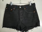 Levi's 501 jeans short zwart, maat 28, Zwart, Ophalen of Verzenden, Zo goed als nieuw, W28 - W29 (confectie 36)