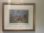St Andrews Golfbaan Print, Ingelijst en Gesigneerd, Klassiek, Ophalen of Verzenden