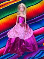 Barbie Pop met Roze opdraaibare Jurk, Ophalen of Verzenden, Gebruikt, Barbie