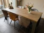 Eiken houten eettafel 220 cm lang - hoge kwaliteit tafel, Huis en Inrichting, Tafels | Eettafels, Ophalen of Verzenden, Eikenhout