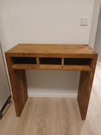 Massief Eiken Bijzettafel / Sidetable - 79x35x79cm laptop, Ophalen, Gebruikt, 75 cm of meer, 60 cm of meer