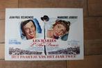 filmaffiche Jean-Paul Belmondo les maries 1971 filmposter, Rechthoekig Liggend, Ophalen of Verzenden, Zo goed als nieuw, A1 t/m A3