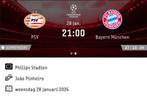 2 tickets PSV - Bayern München | Vak NN - 28 januar 2026, Tickets en Kaartjes, Sport | Voetbal, Losse kaart, Twee personen, Januari