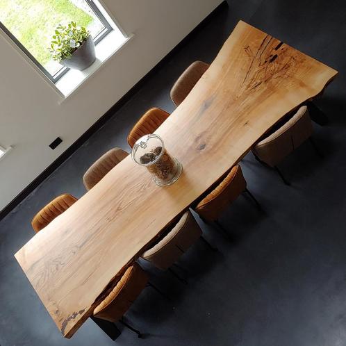 Boomstam tafel schaaldeel uit EEN stuk 100 % NL / regio, Huis en Inrichting, Tafels | Eettafels, Nieuw, Ophalen of Verzenden